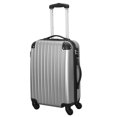 thumbnail image 1 of SEGMART Spinner Luggage Sets of 3, 3-Piece Lightweight Hardshell 4-Wheel Spinner Luggage Set: 20"/ 24''/ 28" Carry-On Checked Suitcase, Carry on Suitcase with TSA Lock for Traveling, Silver Gray, S148, 1 of 7
