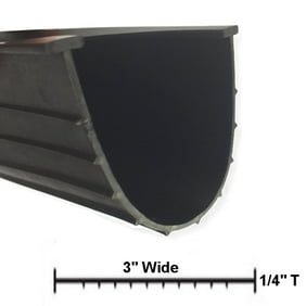 M D Products 08460 Black Rubber Garage Door Bottom 2 X 9