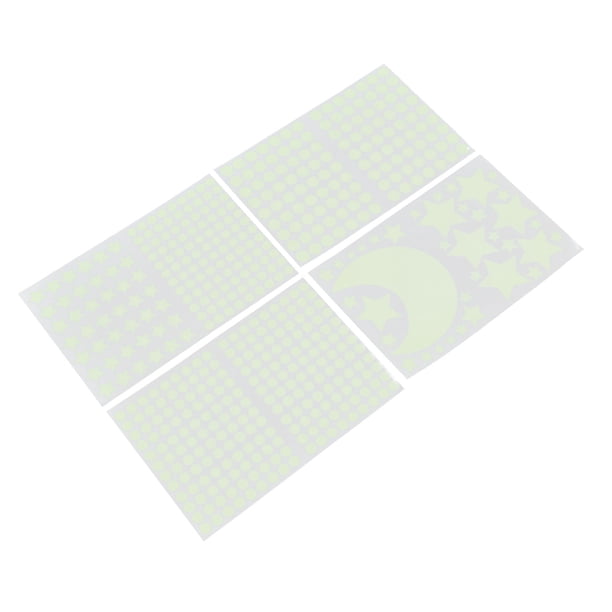 Pegatinas fosforescentes, 4 pegatinas de pared de estrella lunar, pegatinas de pared adhesivas, funcionalidad de alta precisión