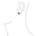 thumbnail image 3 of Bling Jewelry Mens Mens Earrings Black IP Stainless Steel Biker Jewelry USA Stars Hoop Huggie, 3 of 6