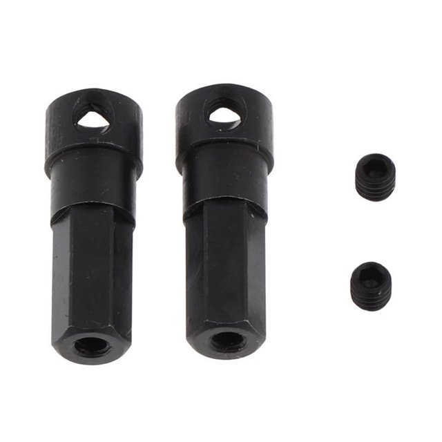 Accesorios de adaptador de eje trasero Ounissouiy para WPL 1/16 B16 B24 C14 C24 Metal negro