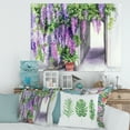thumbnail image 2 of Designart ' Purple Wisteria Blossom ' Traditional Canvas Wall Art Print, 2 of 4