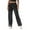 Black, variant on Leather Leggings Women Women's Metallic Shiny Trousers Elastic Waistband Loose Casual Long Trousers Jogging Bottoms Plain Wet Look Leather Pants for Women (White,M)