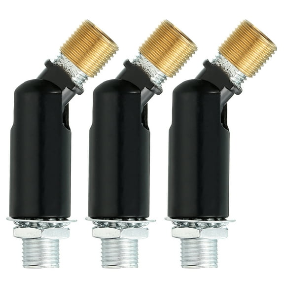 Sloped Ceiling Adapter, 180 Degree 46x15mm M10 Fine Thread Sloped Ceiling Light Fixture Adapter Kit for Ceiling Pendant Light Chandelier Track Suspend(Black, Pack of 3)