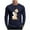 Navy, variant on YOIAVAIOY Ghost Print T Shirts for Men Halloween Graphic Tee Shirts Long Sleeve Crew Neck Casual Holiday Pullover Tops Black M
