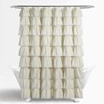 thumbnail image 2 of Lush Decor Lace Ruffle Shower Curtain Ivory 72X96, 2 of 6