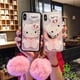 thumbnail image 3 of Compatible Con iPhone 14 13 Mini 12 11 Pro 7 8 6 6s 5 5s Plus X XS Max XR SE 2020 2022 3D KT Cat Mirror Funda De TPU Suave Con Colgante Cordón Largo, 3 of 3