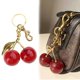 thumbnail image 2 of Charming Cherry Shaped Keychain Lovely Cherry Key Chain Multifunctional Keychain Pendant Charm for Girls Women Red, 2 of 4