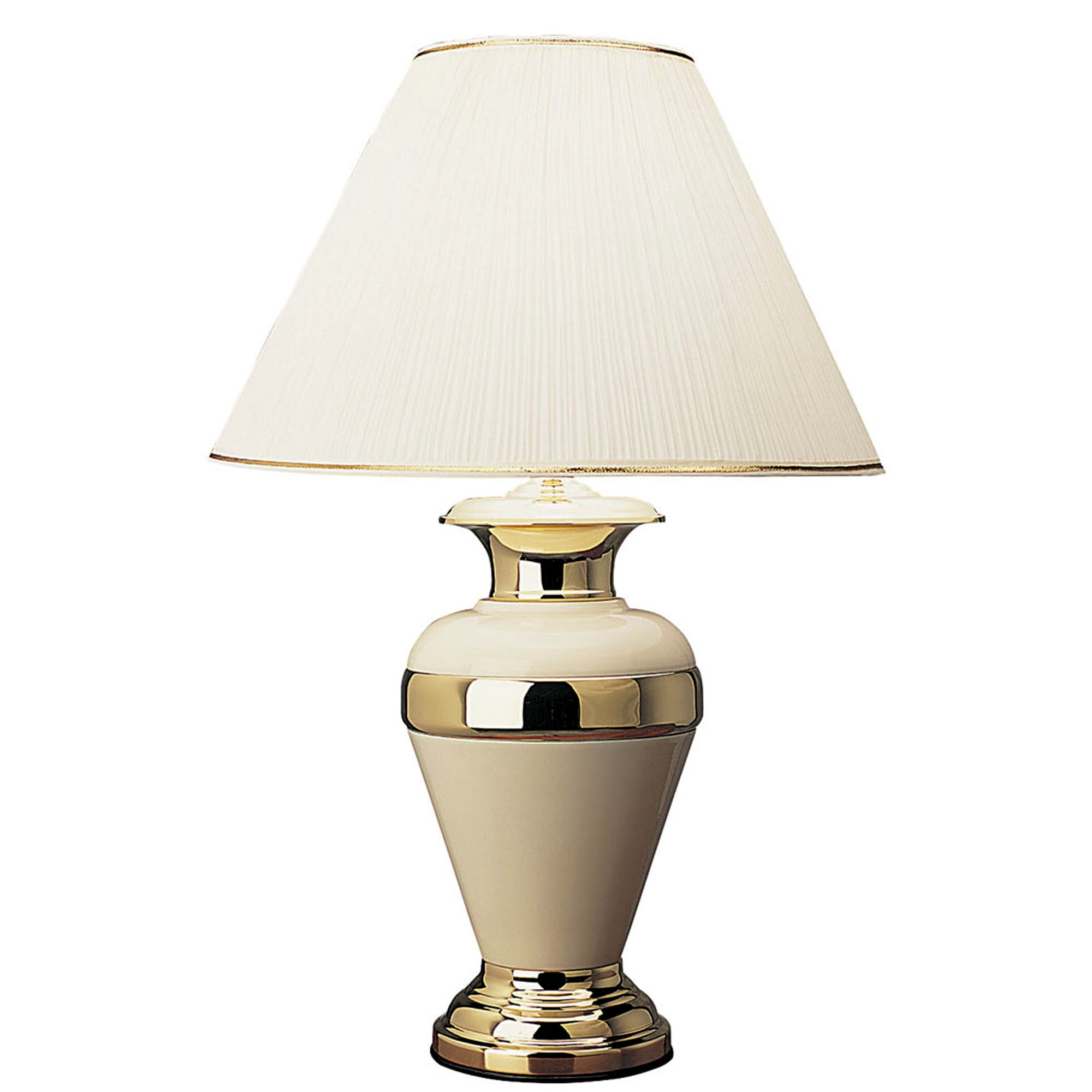 ORE International Metal Table Lamp, Ivory
