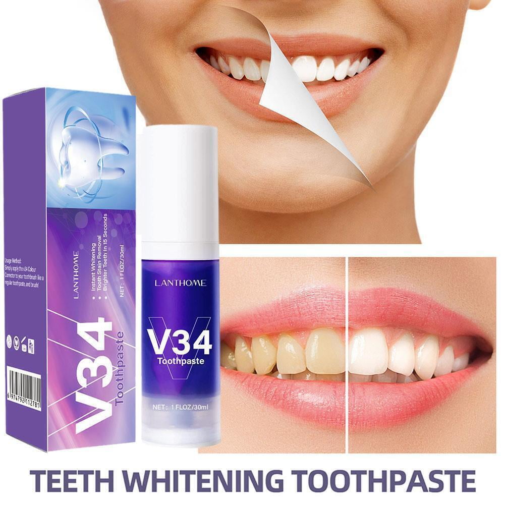 V34 Color Toothpaste Toothpaste For Teeth Whitening 30ml