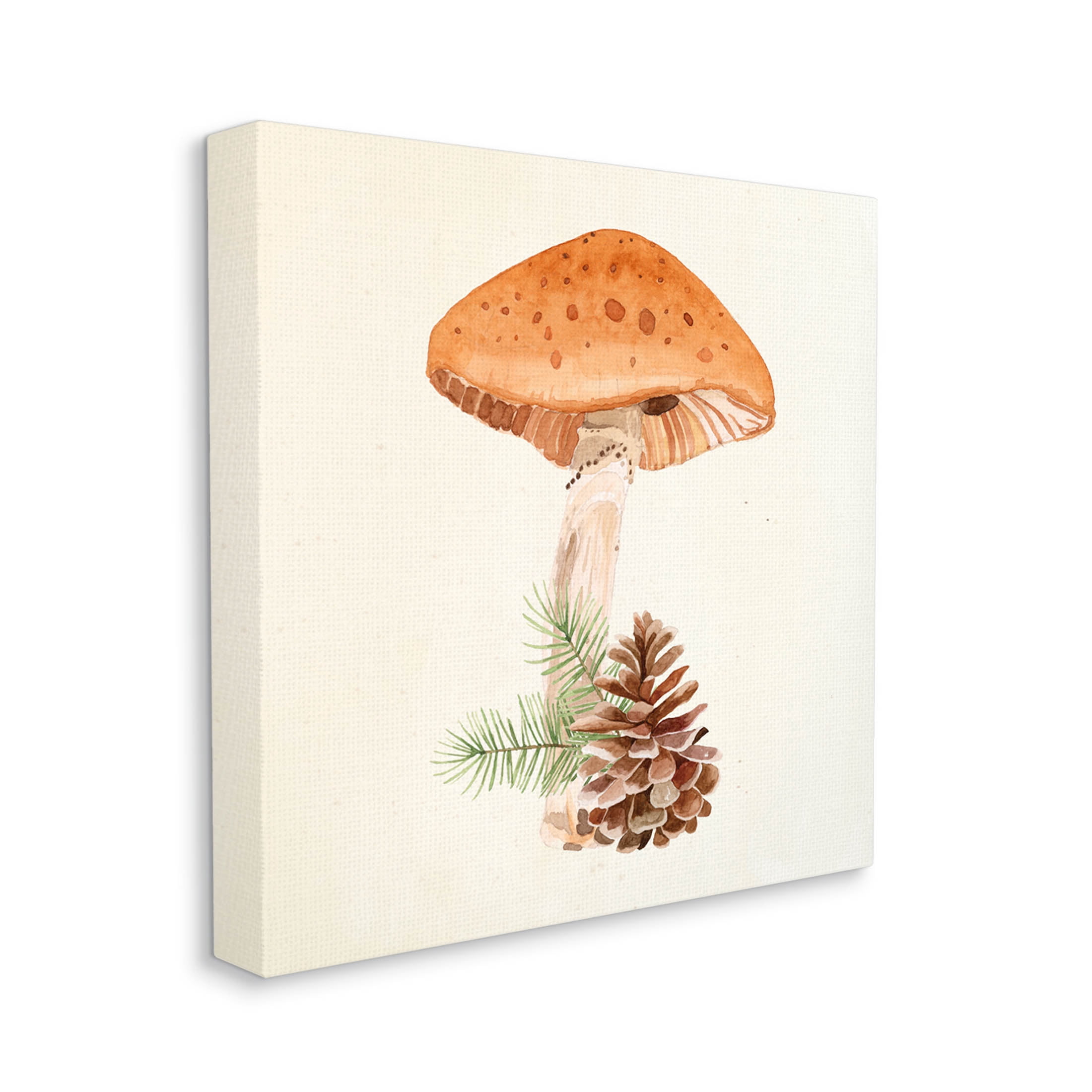 Mushroom Pinecone Botanicals Botanical & Floral Graphic Art Gallery Wrapped Canvas Print Wall Art