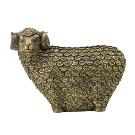 Ram Figurine - 9.5" x 4" x 7" - Gold