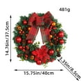 thumbnail image 3 of mimilili Artificial Christmas Wreath with Decorative Bow Pinecones Berries Ornaments and Faux Flowers for Indoor Outdoor Holiday Door Wall Mantel Decoration, 3 of 5