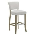 thumbnail image 5 of Set of 2 Aleck Beige Fabric Bar Stool with Antique Finish Wood Legs, 5 of 6