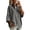 93#Gray, variant on Athletic Half Zip Waffle Knit Top for Women Three Quarter Sleeve Stand Collar Oversized Loose Fit Casual Sport Quarter Zip Pullover Sweatshirt
