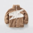 thumbnail image 2 of XQYLOS Kids Winter Jacket Loose Fit Cardigan Coat for Boys Girls, Autumn Winter Warm Outerwear Trendy Color Matching Medium Large Size, 2 of 7