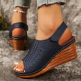 thumbnail image 6 of Mepaouo Wedge Sandals for Women Summer Dressy Slingback Wide Width Cutout Platform Casual Shoes, 6 of 8