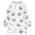 thumbnail image 6 of Girls' long-sleeved dress Skull and Bones Girls' A-line dress with ribbed cuffs Soft and comfortable, 6 of 6