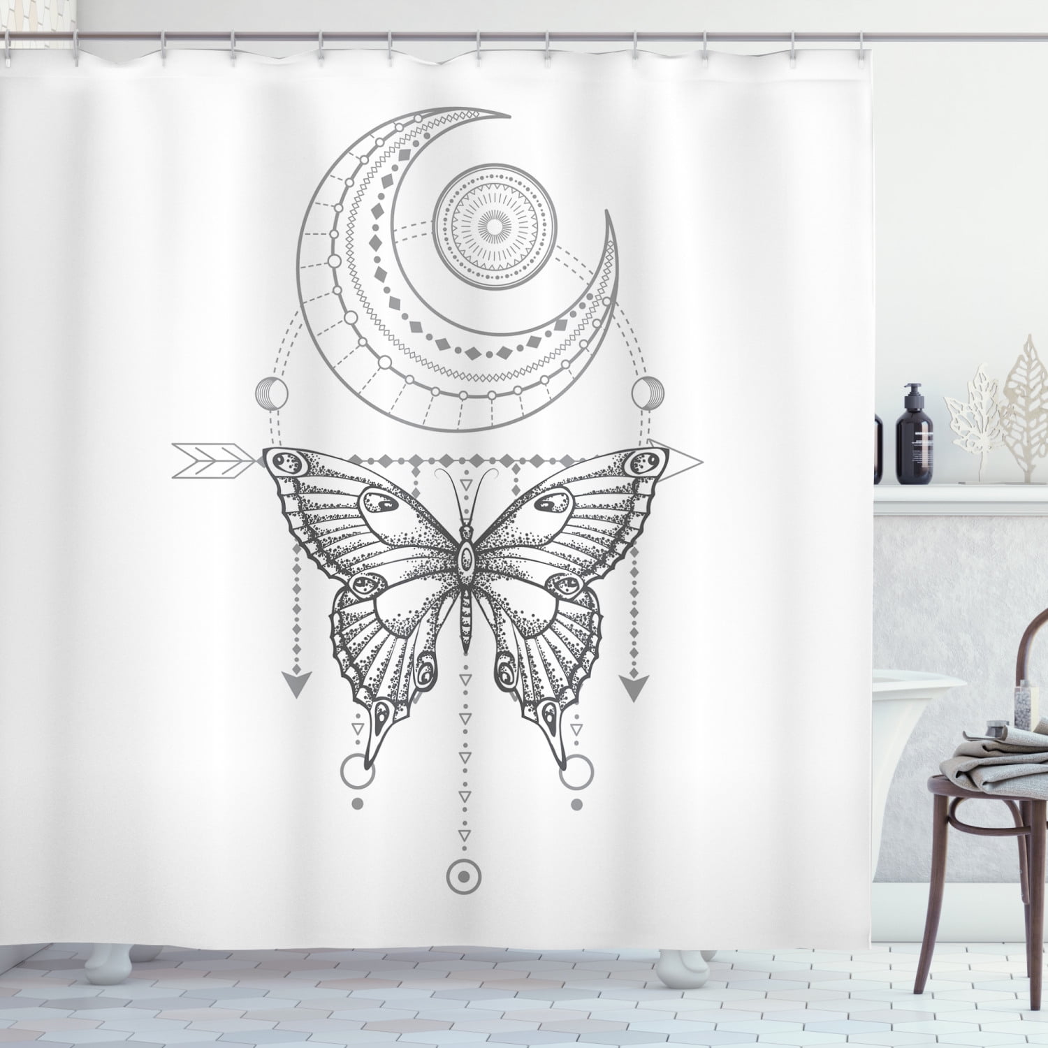 Dream Catcher owl Bathroom Shower Curtain Waterproof Fabric w/12 Hooks 71*71in 