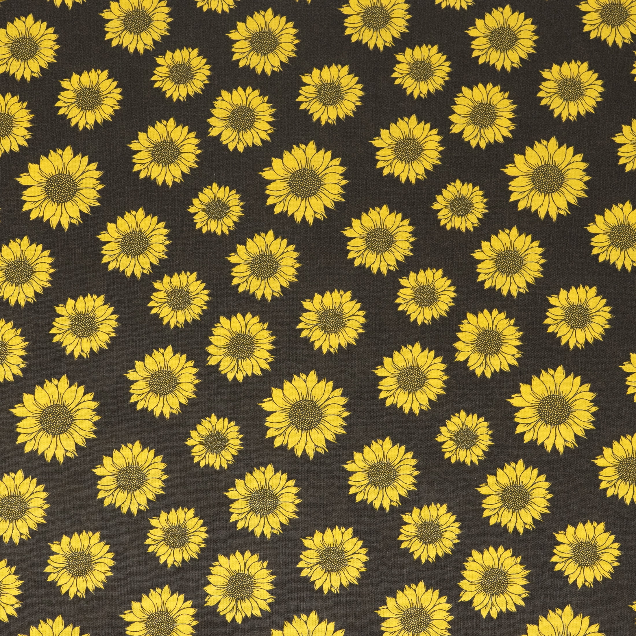 Waverly Inspirations 1 Yard Cut 100% Cotton Prints Fabric, Sunflow Onyx, 44" Wide for Quilting & Sewing