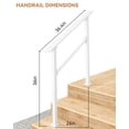 thumbnail image 3 of Outdoor Handrail Kit 2-Pack - White 3-Step Heavy Duty for Porch Steps, 3 of 7