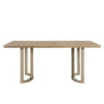 thumbnail image 7 of GDF Studio 69" Modern Rectangular Dining Table for 6, U-Shaped Trestle Base, Wood Frame, Light Ash Finish, 7 of 7