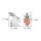 thumbnail image 2 of 1 Pair Asymmetric Earrings Unique Rabbit Carrot Stud Earrings Delicate Easter Earbobs Jewelry Dangler Decor for Lady Girl------Product code 83634, 2 of 3