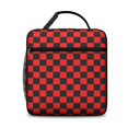 thumbnail image 2 of Red and Black Checkered Pattern Insulated Lunch Bag Teens,Lunch Box for Men Women for Work,Picnic or Travel,10.2x9.5x4.3 Inches,8 Can Capacity, 2 of 6