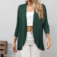thumbnail image 4 of Cárdigan Ligero Cárdigan ligero para mujer Estilo informal Cárdigan drapeado suave para mujer Traje diario Ygjytge Verde M para Mujer, 4 of 7