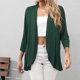 thumbnail image 4 of Cárdigan Ligero Cárdigan ligero para mujer Estilo informal Cárdigan drapeado suave para mujer Traje diario Ygjytge Verde M para Mujer, 4 of 7