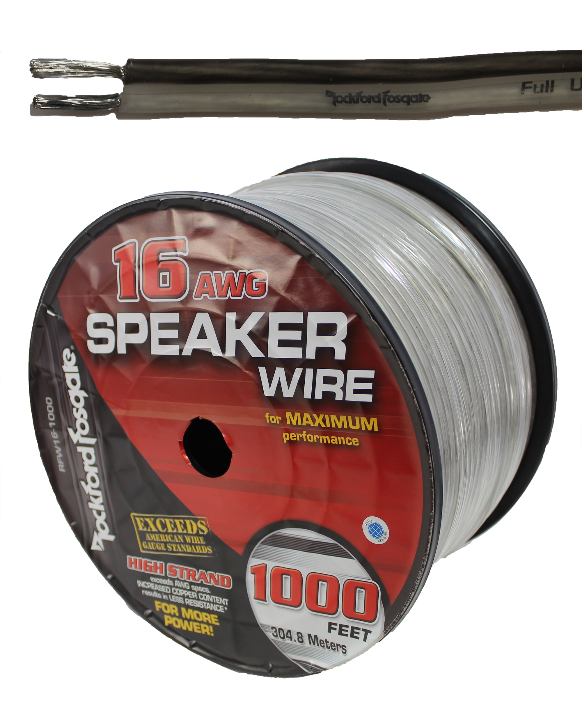 Speaker Wire Speaker Wire 500 Feet / 152 Meters GearIT 16AWG 16-Gauge Speaker Wire Black