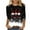 4Black, variant on Christmas Shirts for Women 3/4 Sleeve Sparkle Glitter Xmas Tree Print Pullover Tops Fashion Holiday Christmas Clothes