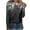 Black, variant on IROINNID Reduced Polyester Long Sleeve T Shirt for Women Daily Summer Sexy Fold Printed Regular Round Neck Button Top,White