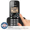 thumbnail image 4 of Panasonic Expandable Cordless Phone System with Amber Backlit Display and Call Block - 1 Handset - KX-TGC350B (Black), 4 of 4