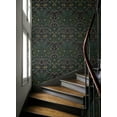 thumbnail image 6 of NextWall Victorian Garden Floral Peel and Stick Wallpaper (Midnight Blue & Evergreen), 6 of 17