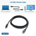 thumbnail image 6 of Cable Matters USB C to USB C Monitor Cable with 4K 60Hz Video Resolution, 100W Power Delivery, and 5Gbps USB-C 3.1 Gen 1 Data Transfer - 6 ft, 1.8m, 6 of 7