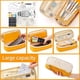 thumbnail image 4 of Estuche de bolígrafo de gran capacidad para oficina, colegio, escuela, almacenamiento grande, bolsa alta, funda cartuchera, organizador, amarillo, naranja + crema, 4 of 5