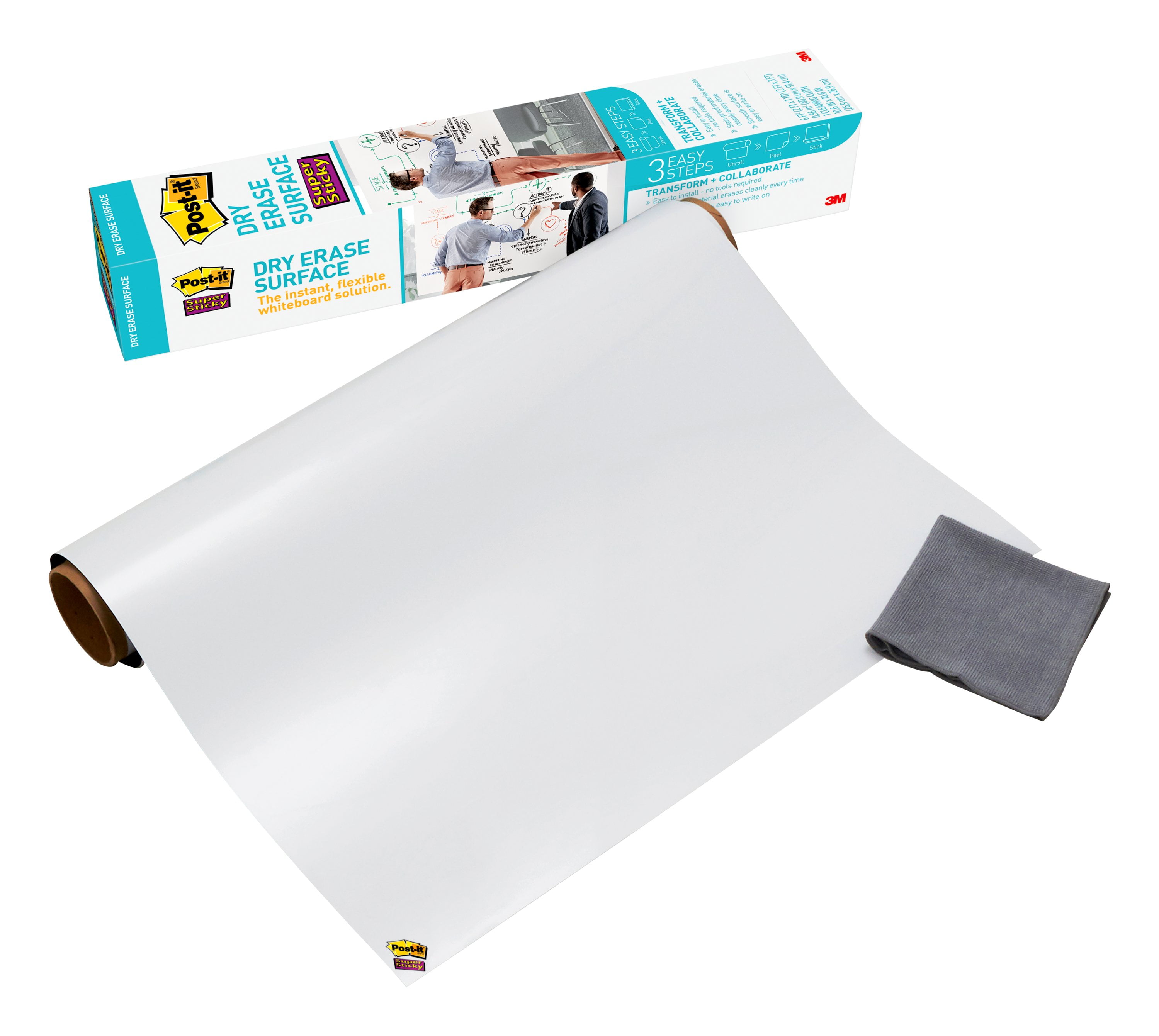 1 Roll PACAR2420 Self-Adhesive Dry Erase Roll 24" x 20' White GoWrite 