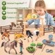 thumbnail image 5 of Set de juguetes Horses THINKBAY para niños con establo y 5 figuras de 6 a 12 años, 5 of 8