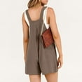 thumbnail image 5 of GILIGEGE Women's Summer Jumpsuits Short Overalls Casual Rompers Beach Fashion Vacation Ouitfits Sleeveless Jumpers 2025 Adjustable Strap Loose Linen Short Bib Overalls Jumpsuit Rompers Short Overalls, 5 of 7