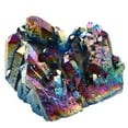 thumbnail image 4 of rockcloud Natural Titanium Coated Rainbow Crystal Quartz Cluster Geode Druzy Home Decoration Gemstone Specimen, 4 of 4