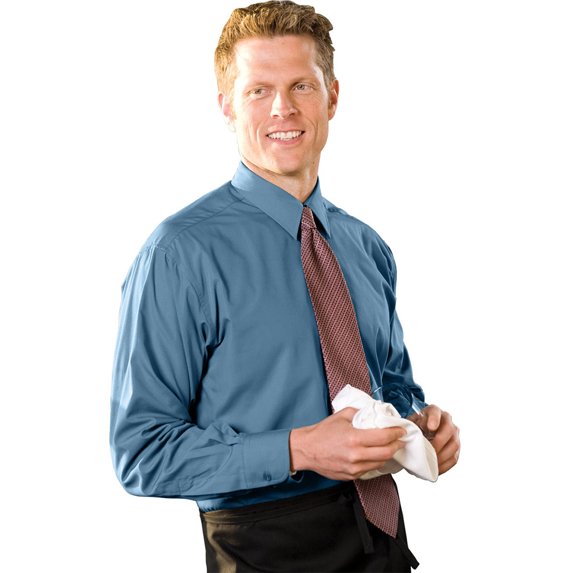 Ed Garments Men's Big And Tall Long Sleeve Cafe Shirt, SLATE BLUE, 3XL T