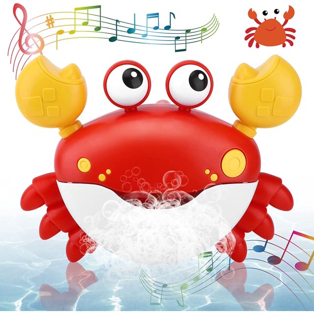 Freecat Bubble Crab Bath Toys Automatic Bubble Maker Baby Bath Toys for Toddlers, Bubble
