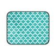 thumbnail image 3 of ABPHQTO Turquoise Quatrefoil Pattern Pet Dog Cat Bed Pee Pads Mat Cushion Potty Dogsblankets Crate Bed Kennel 36x48 inch, 3 of 4