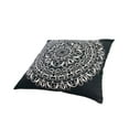 thumbnail image 3 of 20 x 20 Square Cotton Accent Throw Pillows Mandala Pattern Set of 2 Black White - Saltoro Sherpi, 3 of 7