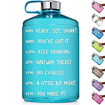 How much does a gallon of water cost at walmart Hydromate 1 Gallon Motivational Water Bottle With Time Marker Large Bpa Free Jug With Handle Reusable Leak Proof Bottle Time Marked To Drink More Water Hydro Mate 128 Oz Walmart Com Walmart Com