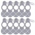 thumbnail image 1 of Hebilla para tetera deportiva, Clip de gancho para toalla de silicona multiusos (gris), 10 Uds., 1 of 6