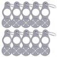 Hebilla para tetera deportiva, Clip de gancho para toalla de silicona multiusos (gris), 10 Uds.