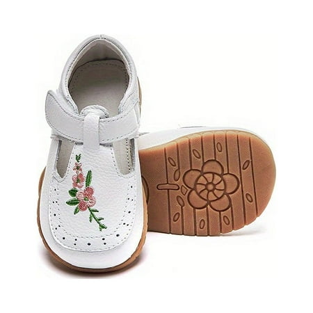 

Toddler Girls Cute Flower T-strap Sandals Children s Lightweight Anti-skid Soft Sole Mary Jane Flats