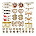 thumbnail image 1 of Visland Junk Socks Charms Kit Multi Shapes Faux Peral Decor Brooches And Safety Pins Rhinestone Socks DIY Accessories, 1 of 8